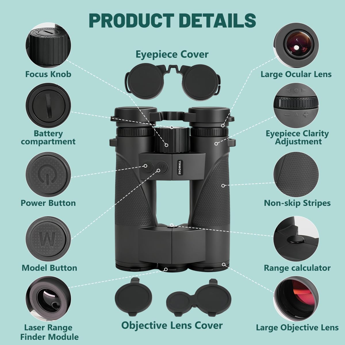 2026 New 10x42 Laser Rangefinder Binoculars for Hunting Speed Distance Measurement 2500 Yards, Fast 0.15s,PXA+UBX+BAK4 Prism Waterproof Fogproof for Adults,Shooting, Golf & Outdoor Adventures-Black