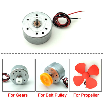 EUDAX 6 Set Mini Generator Motors 3V-12V DC Motor Electric Motor with Propellers Fan Leaf for DIY Electronic Toys Wind Turbine Hand Cranked Power Model School Project Educational Physics Experiment