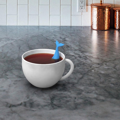 PRETYZOOM Silicone Tea Infuser Strainer - Whale Loose Leaf Tea Diffuser, Reusable Tea Holder