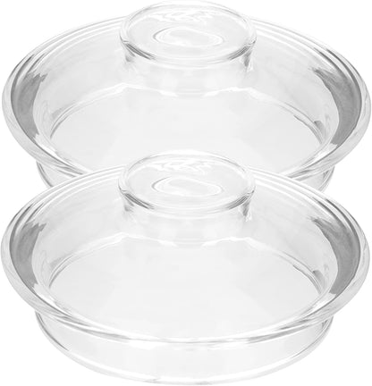 Cabilock 2pcs Replacement Glass Lid for Tea Kettle, Transparent Beverage Dispenser Lid, Household Tea Cup Covers
