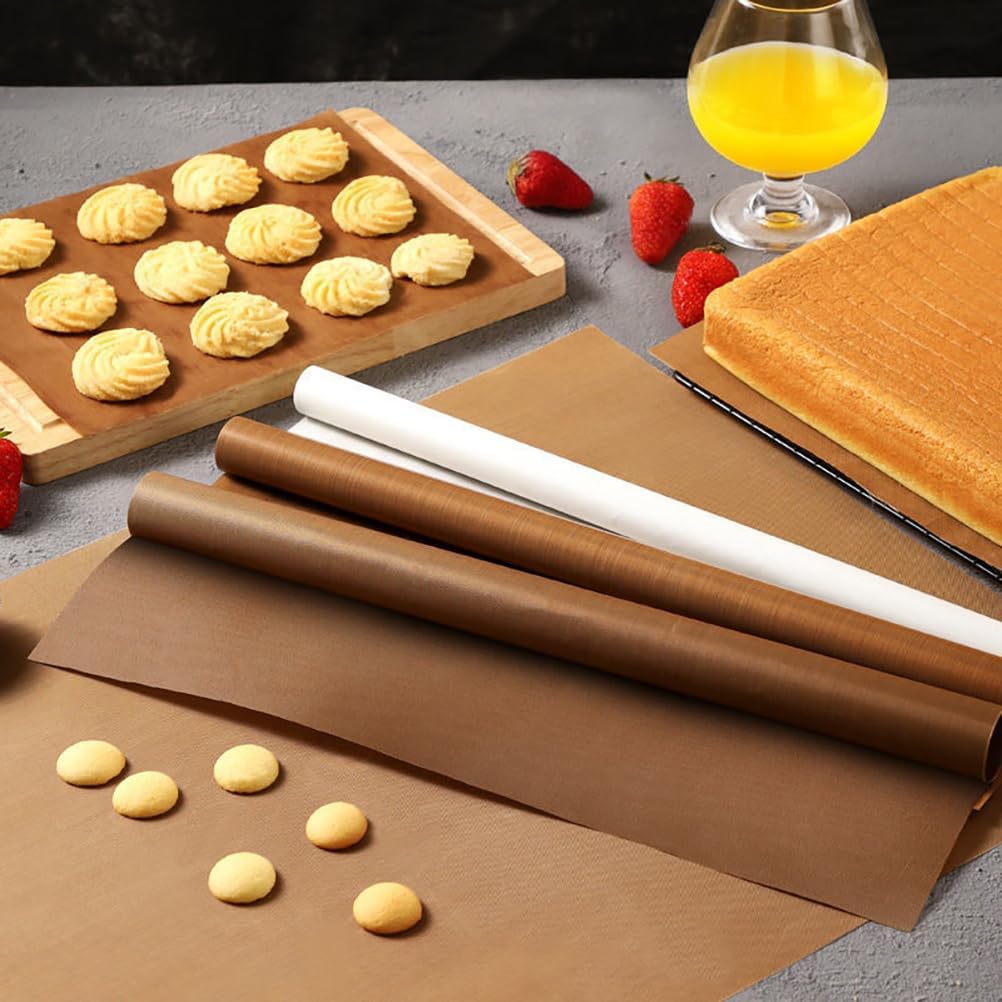 MAGICLULU Baking Dish Cloth - 4 Sheets Macaron Silicone Baking Mats for Oilproof Baking
