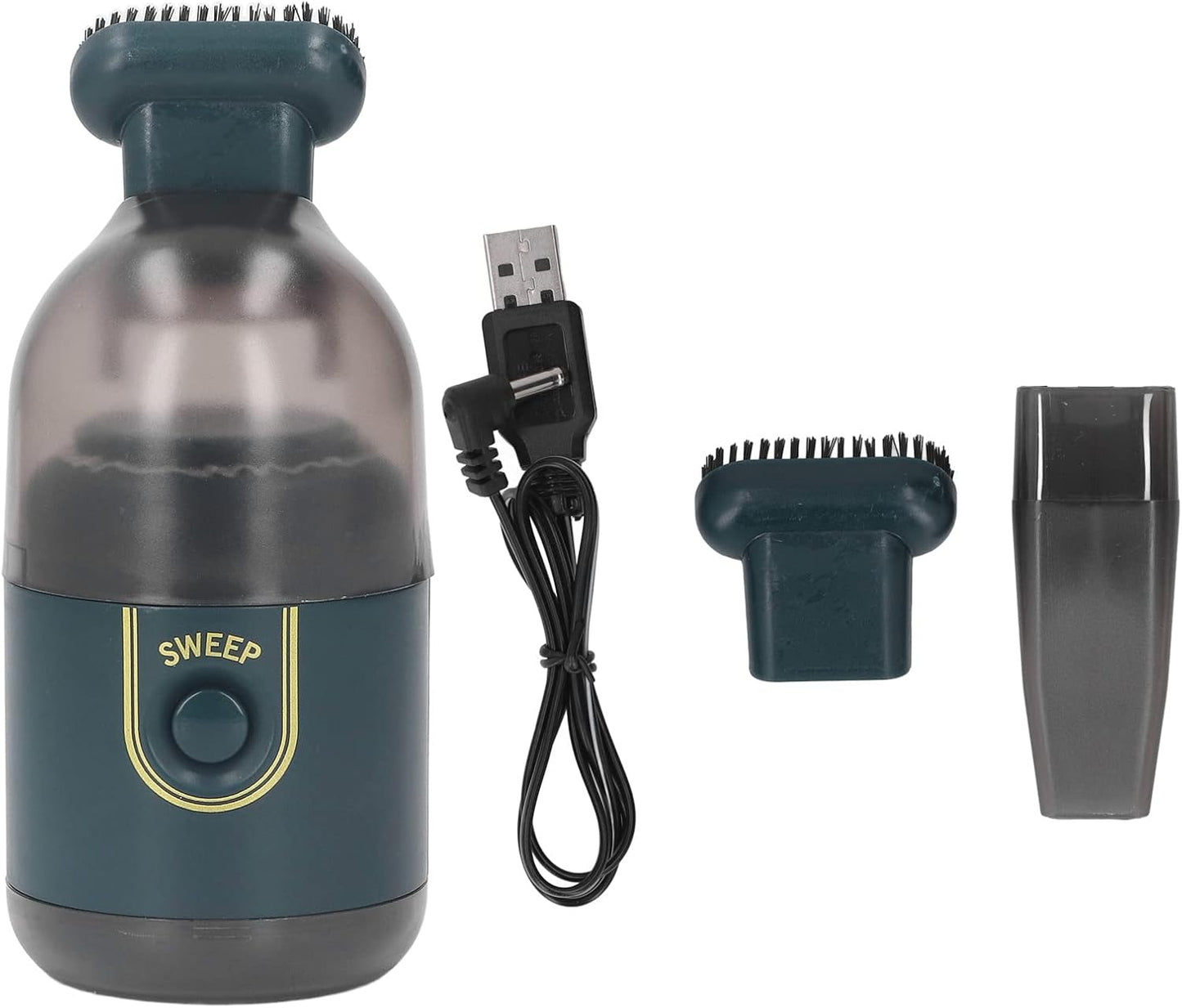 Zerodis Mini Vacuum, Ergonomic Detachable Multi-Purpose USB Charge Desktop Vacuum Cleaner for PC Laptop (Green)