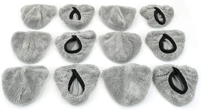 12 Pack [Steamer Cover] Triangle Head Microfiber Steamer Bonnet - Twist Pile