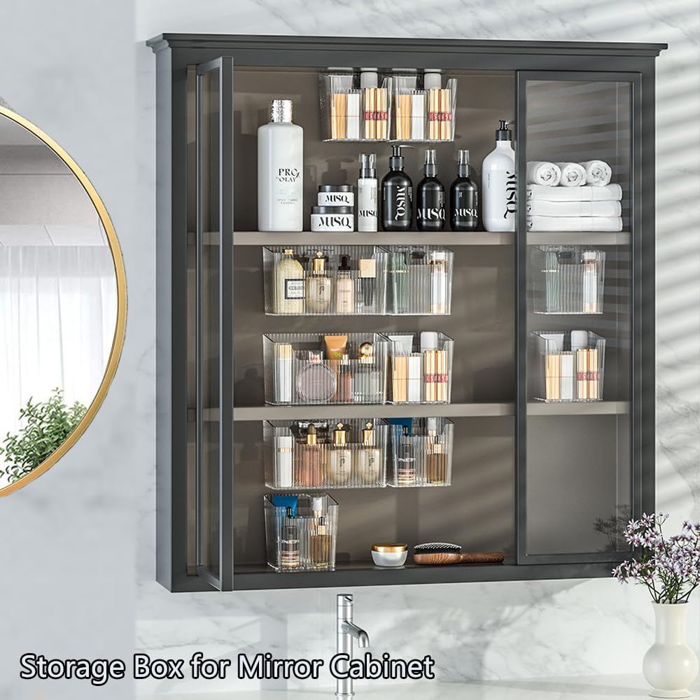 HQahnekme 2PCS Cabinet Door Organizer,Self Adhesive Kitchen Cabinet Organizer,Cabinet Door Storage Box for Bathroom/Kitchen/Living room,Storage shelf rv must haves. (transparent)