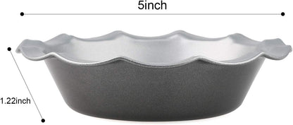 Mini Pie Pans Set, 4 Small Nonstick Round Pie Tins for Baking