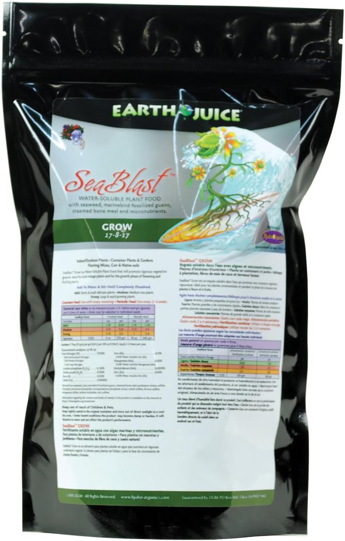 HydroOrganics HOH035082 17-8-17 2-Pound Earth Juice Seablast Grow