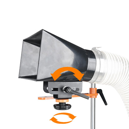 ZICT Dust Hood Stand with Folding Extension Arm, Wood Lathe Dust Hood Collection fittings, Dust Collector Accessories