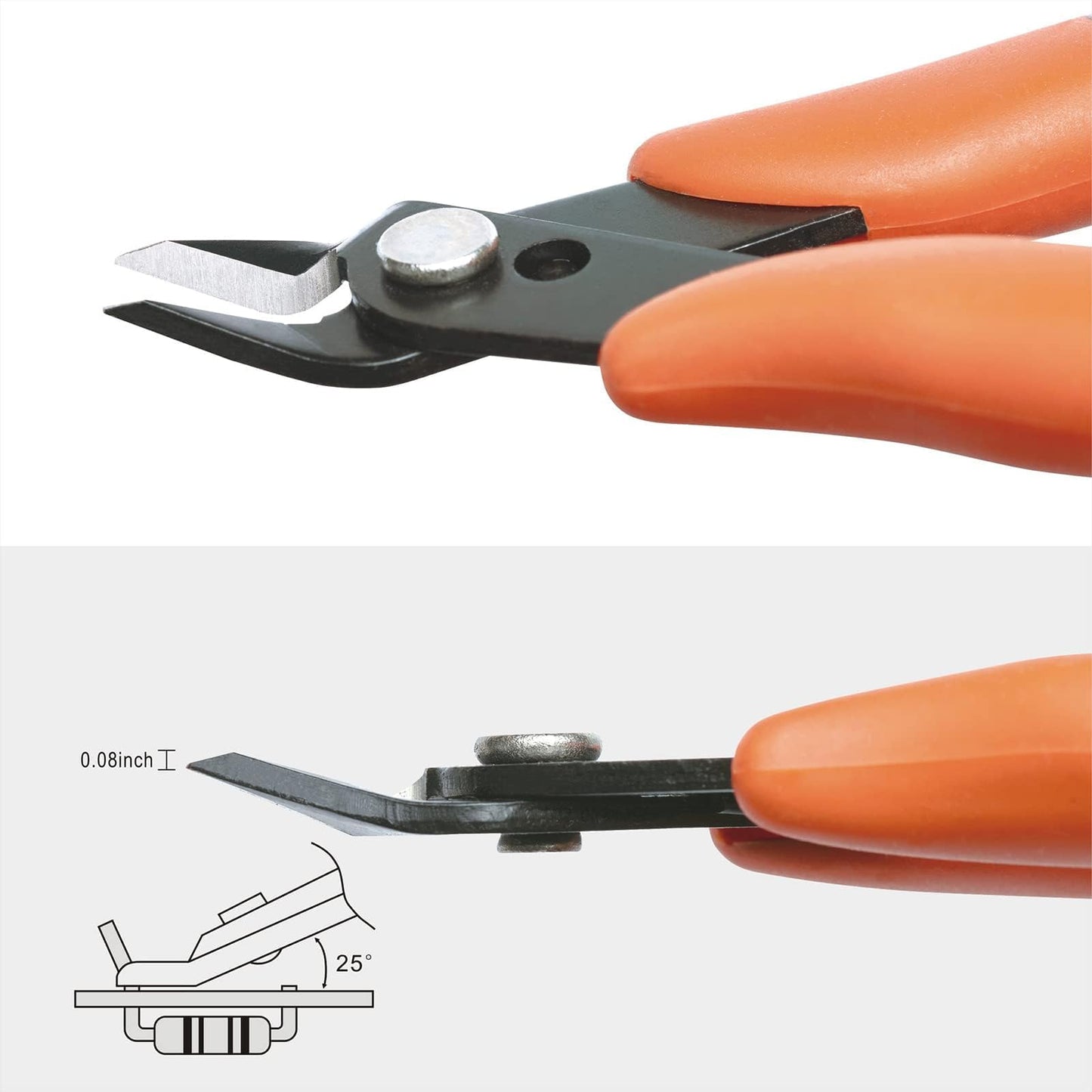 KATA 5-Pack Micro Wire Cutters, Precision Electronics Flush Cutter and Side Cutting pliers, Clean Cut for Model, Jewelry, Model Kits
