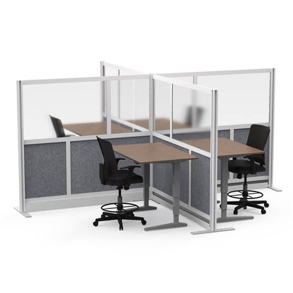 Luxor MW-7070-XFCG Modular Room Divider Wall System - 70" x 70" Add-On Wall