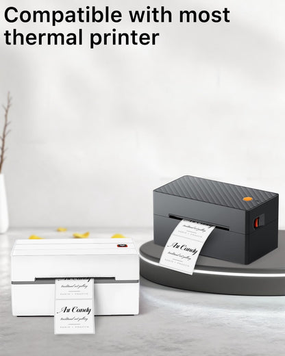 iEager 2"x2" White Square Thermal Printer Labels, Durable Label Stickers for Barcode, Logo, 500 Labels/Roll