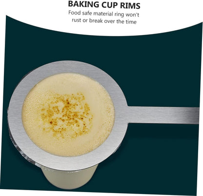 2 Pcs Milk Tea Baking Rings, Stainless Steel Protective Circle for Tea Cup Accessories