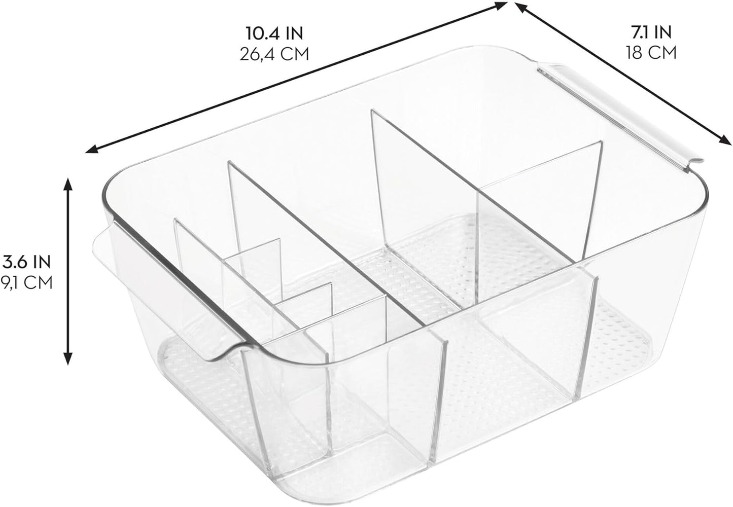 iDesign Makeup Organizer for Countertop, Clear Storage for Cosmetics and Toiletries, Made in USA