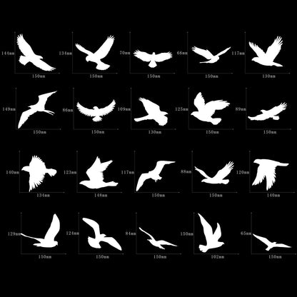 Boao Large Size Anti-Collision Window Clings, Translucent/Dusted Bird Deterrent for Doors, Windows & Glass