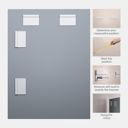 Hasipu Home Gym Workout Mirror 72" L x 36" W-1pc Large Full Length Mounted Full Body Frameless Mirror for Workout, Yoga, Garage, Bedroom, Dance
