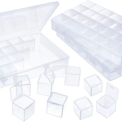 Blulu 84 Grids Large Separate Beads Organizer Storage Embroidery Box Diamond Painting Accessories DIY Diamond Painting Kit Bead Organizer Storage Box, Each 28 Grids