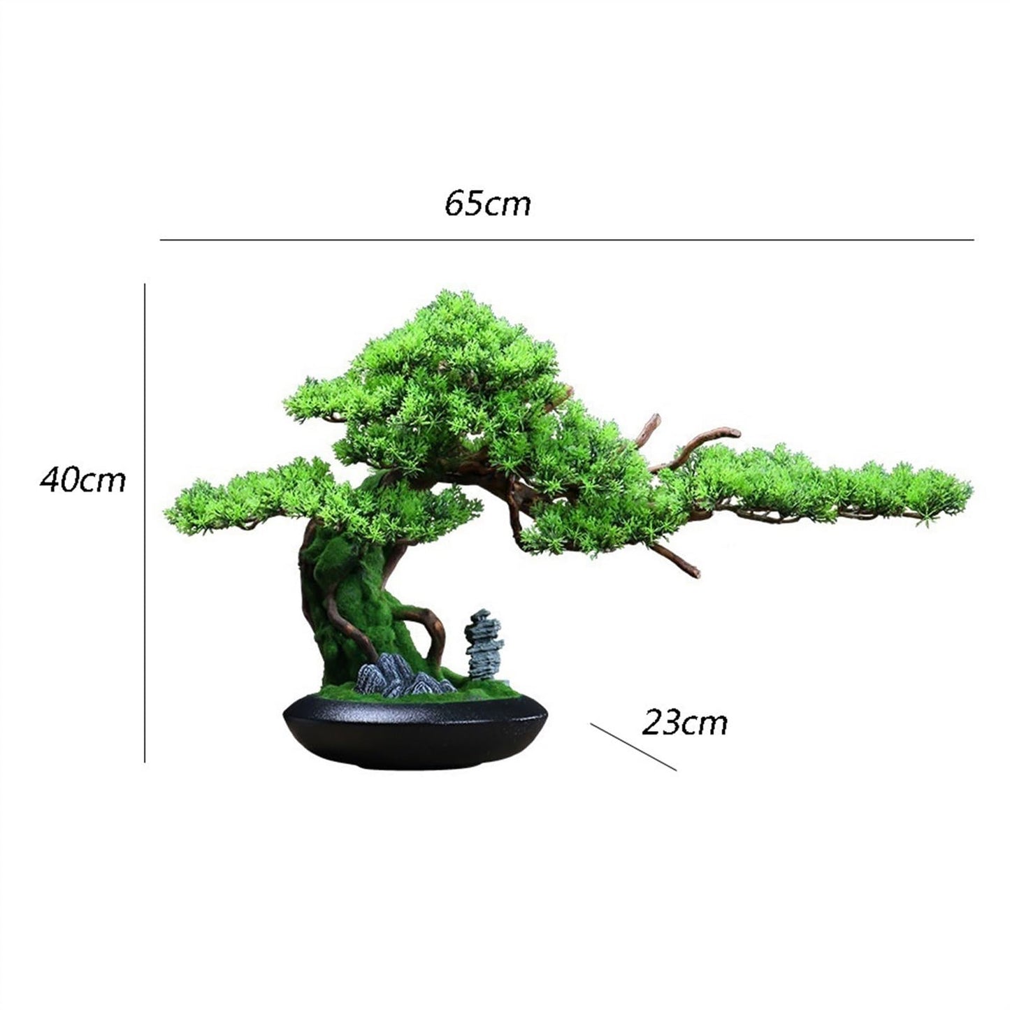 GRFIT Bonsai Artificial Carved Wooden Roots Ornaments for Decoration Offices, Hotels, Gardens, etc., Luxury Simulation, Chinese Style Light Artificial Tree Plant