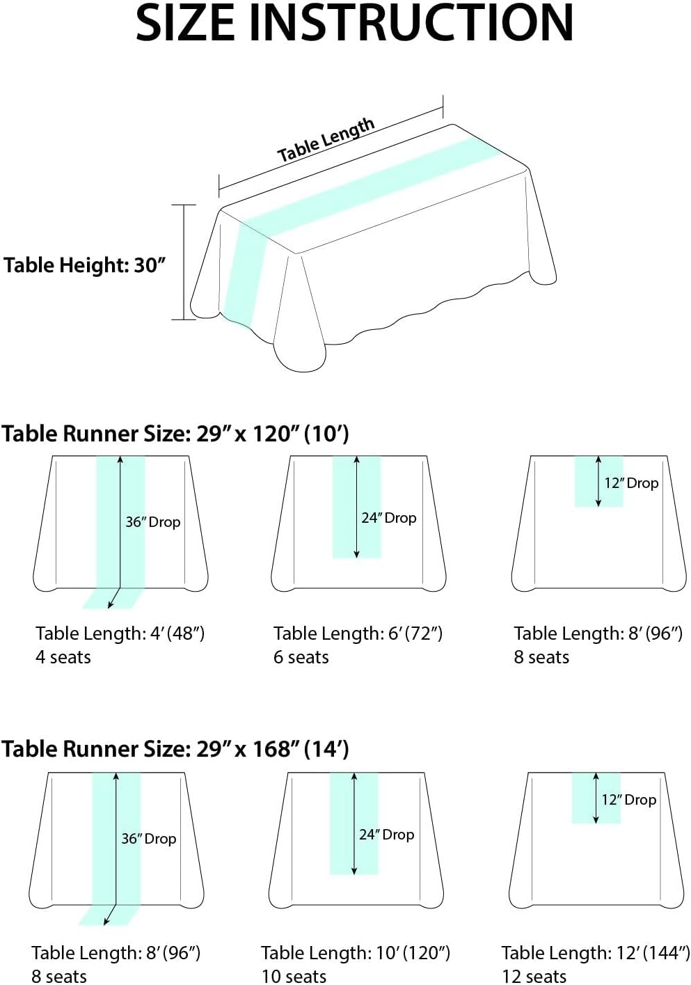 Ling's Moment Terracotta & Nude Pink Silky Crinkle Chiffon Table Runner 30" x 120" (Set of 2) Burnt Orange for Wedding