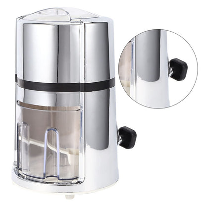 Manual Ice Crusher, Hand Crank Ice Crusher, Commercial Household Portable Shaved Ice Crusher Ice Shaver with Stainless Steel Blade for Snow Cone, Slush