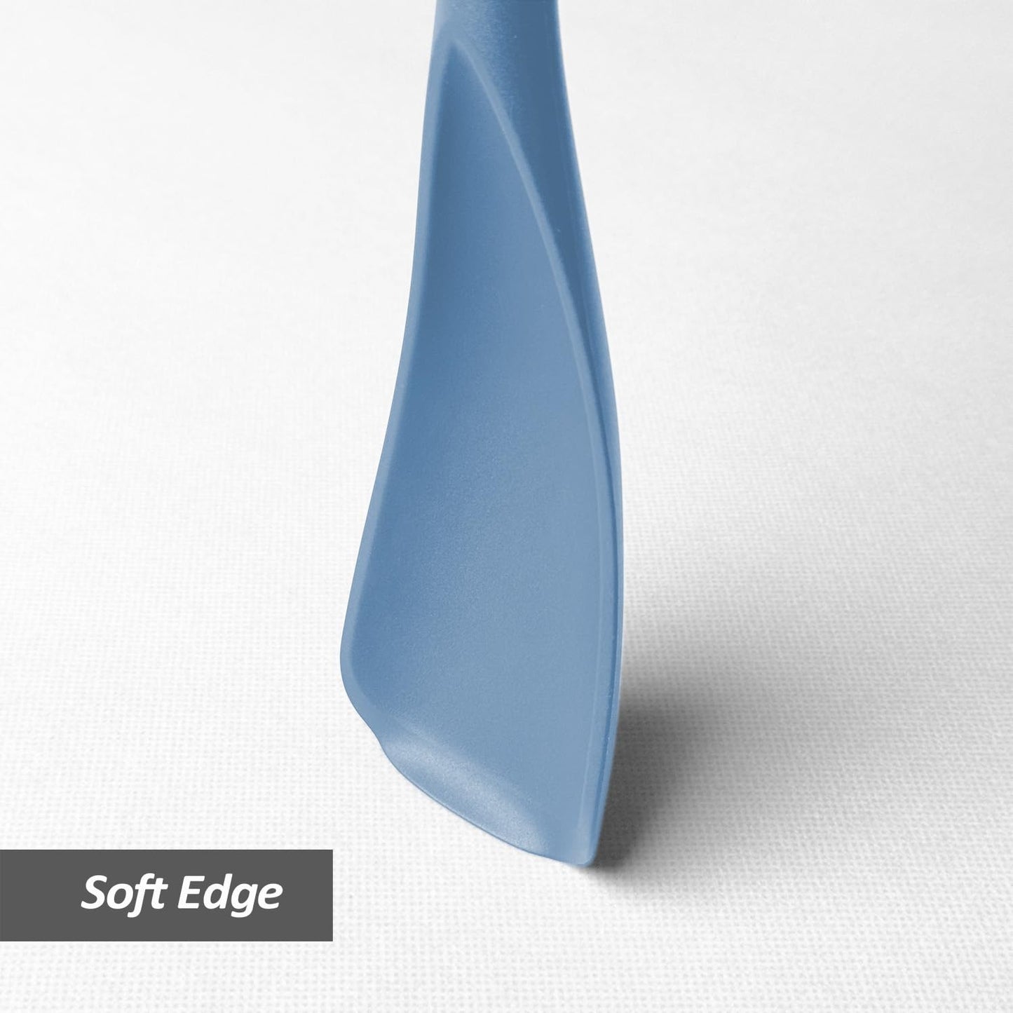 Cooking Spoon for Nonstick Cookwares, VOVOLY Silicone Spoon for Mixing, Scoop, and Scrape,Seamless Design, 12.6'', 2 Pack, Starry Blue