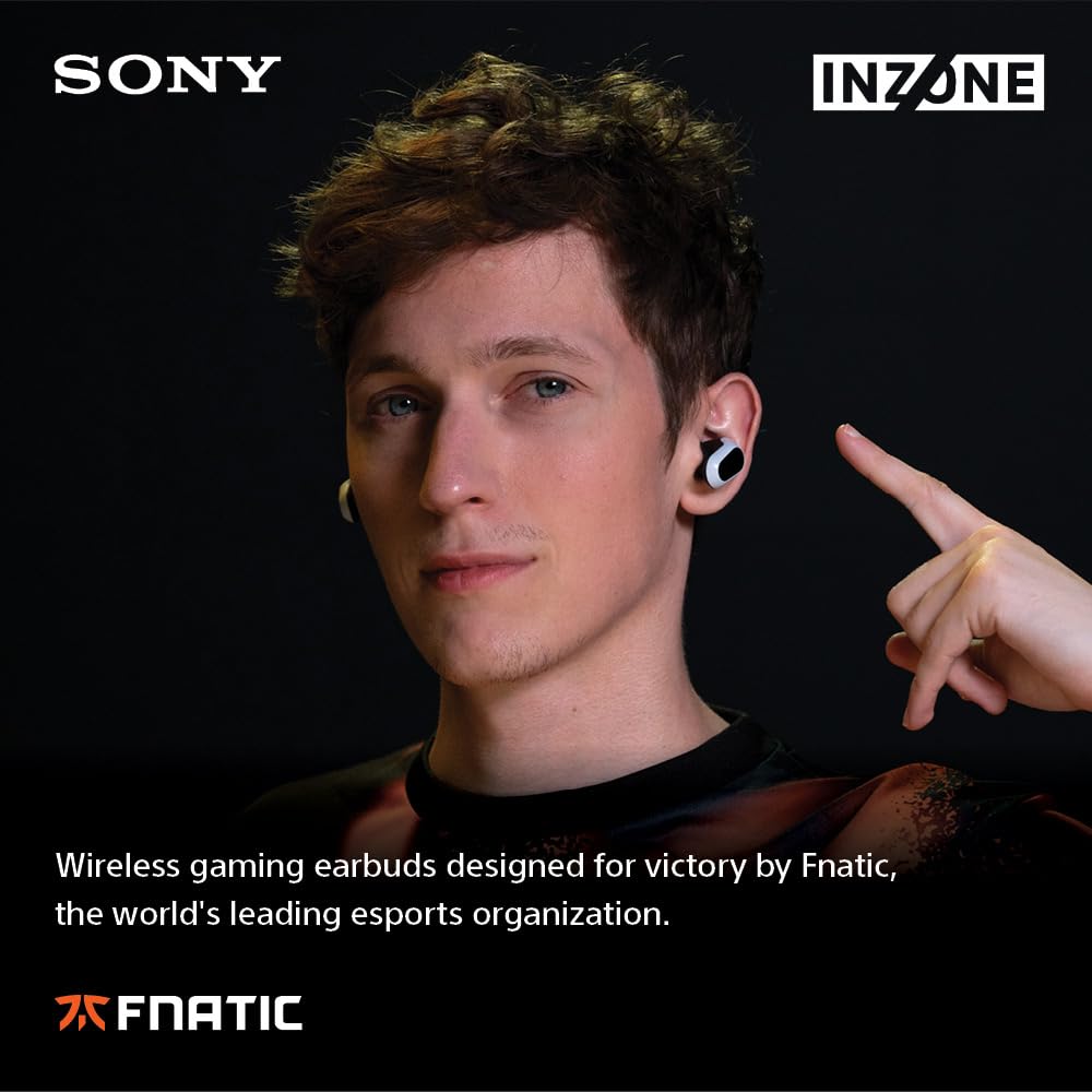 Sony INZONE Buds Wireless Gaming Earbuds, Perfect for PlayStation® 5, for PC/PS5/Switch/Mobile, 48Hr Battery with Case, Noise Canceling, 360 Spatial Sound, 2.4GHz USB-C Dongle, WF-G700N White