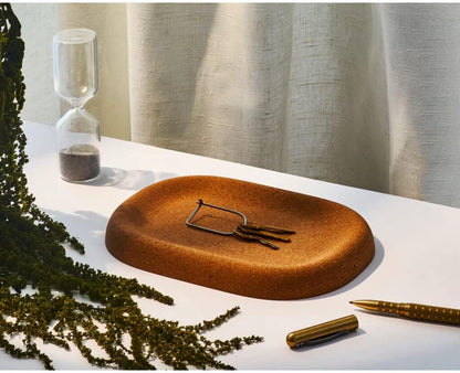 Craighill Little Cloud Tray - Decorative Catch-All Tray for Dresser, Nightstand & Entryway Table, Solid Cork