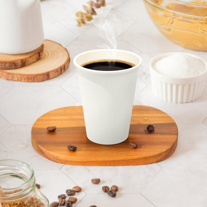 Dealusy 360 Count 12 oz Coffee Cups, Leak-Free Food Safe Paper Cups 12 oz, Disposable 12oz White Paper Cups for Cold and Hot Drinks