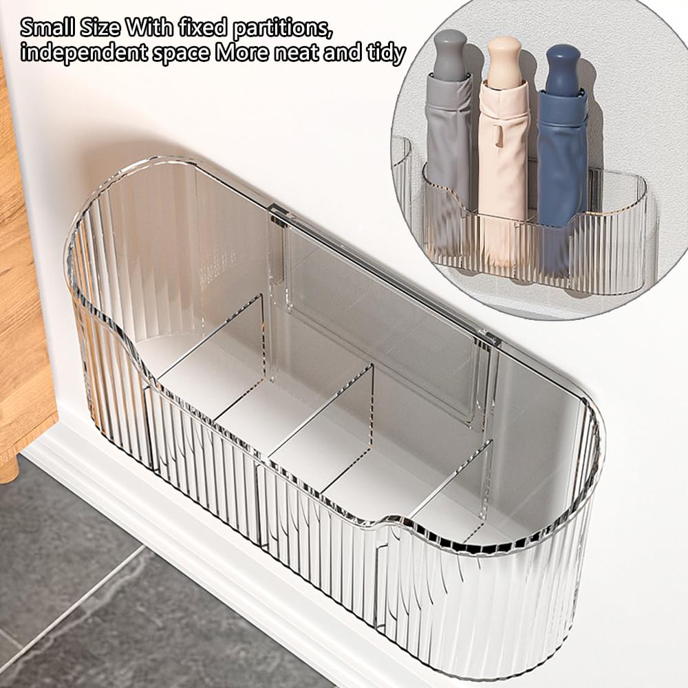 HQahnekme 2PCS Cabinet Door Organizer,Self Adhesive Kitchen Cabinet Organizer,Cabinet Door Storage Box for Bathroom/Kitchen/Living room,Storage shelf rv must haves. (transparent)