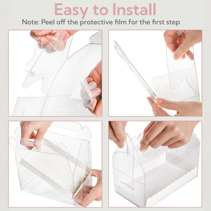 Nagpew Clear Gable Bakery Gift Box,40 Pack, Handles, Party Favor