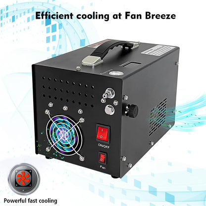 NUOGE Portable Air Compressor, 300W Electric, 4500 PSI Max Pressure, 40 Amp, Metal Construction, 60cm Hose
