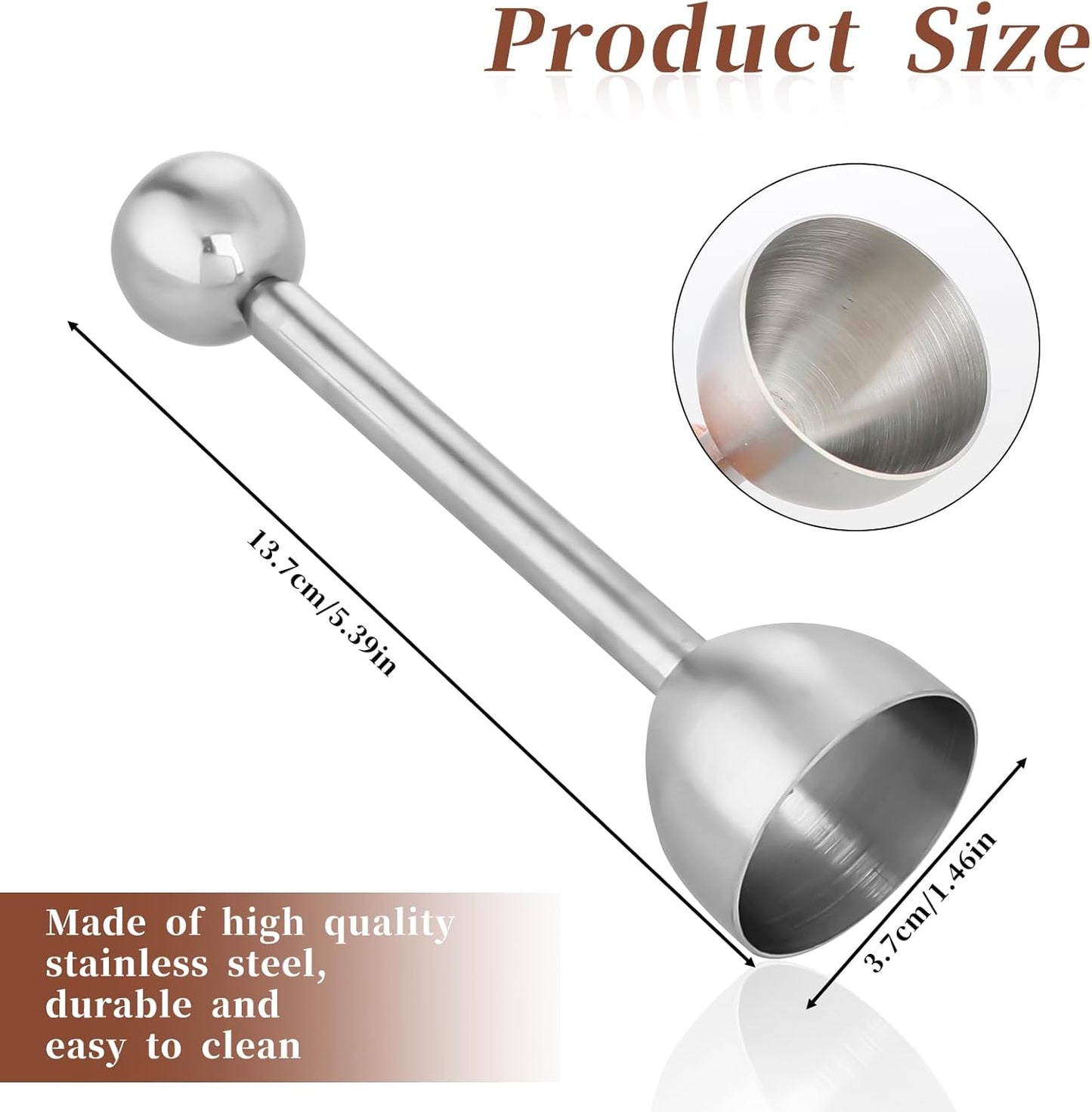 Easy Egg Opener Stainless Steel Cracker for Soft & Hard Boiled Eggs, Egg Shell Topper