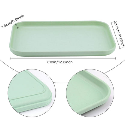 Plastic Art Trays,8 Pack Stackable Activity Tray Crafts Organizer Tray Serving Tray Jewelry Tray for DIY Projects, Painting, Beads, Organizing Supply,8 Color (12.2 x 8.9 Inches)