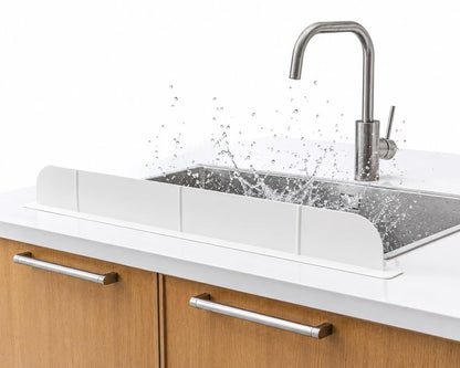 30 inch(75cm) Premium Kitchen Sink Silicone Water Splash Guard Size Upgrade 30" and new Package - NO Suction Cups, Ultra Wide 30" - Made in Korea (Ultra Wide Eco White)