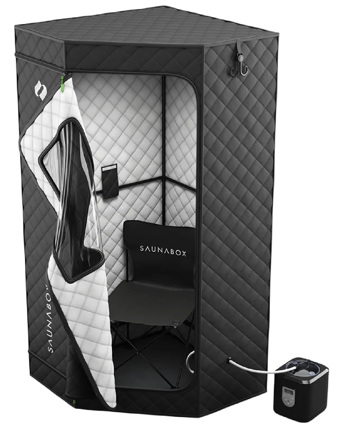 SAUNABOX® SmartSteam Kit Pro Portable Steam Sauna | Home Sauna Tent with Chair & Mat | Full Body Steam Therapy for Relaxation & Recovery | VOC-Free Materials