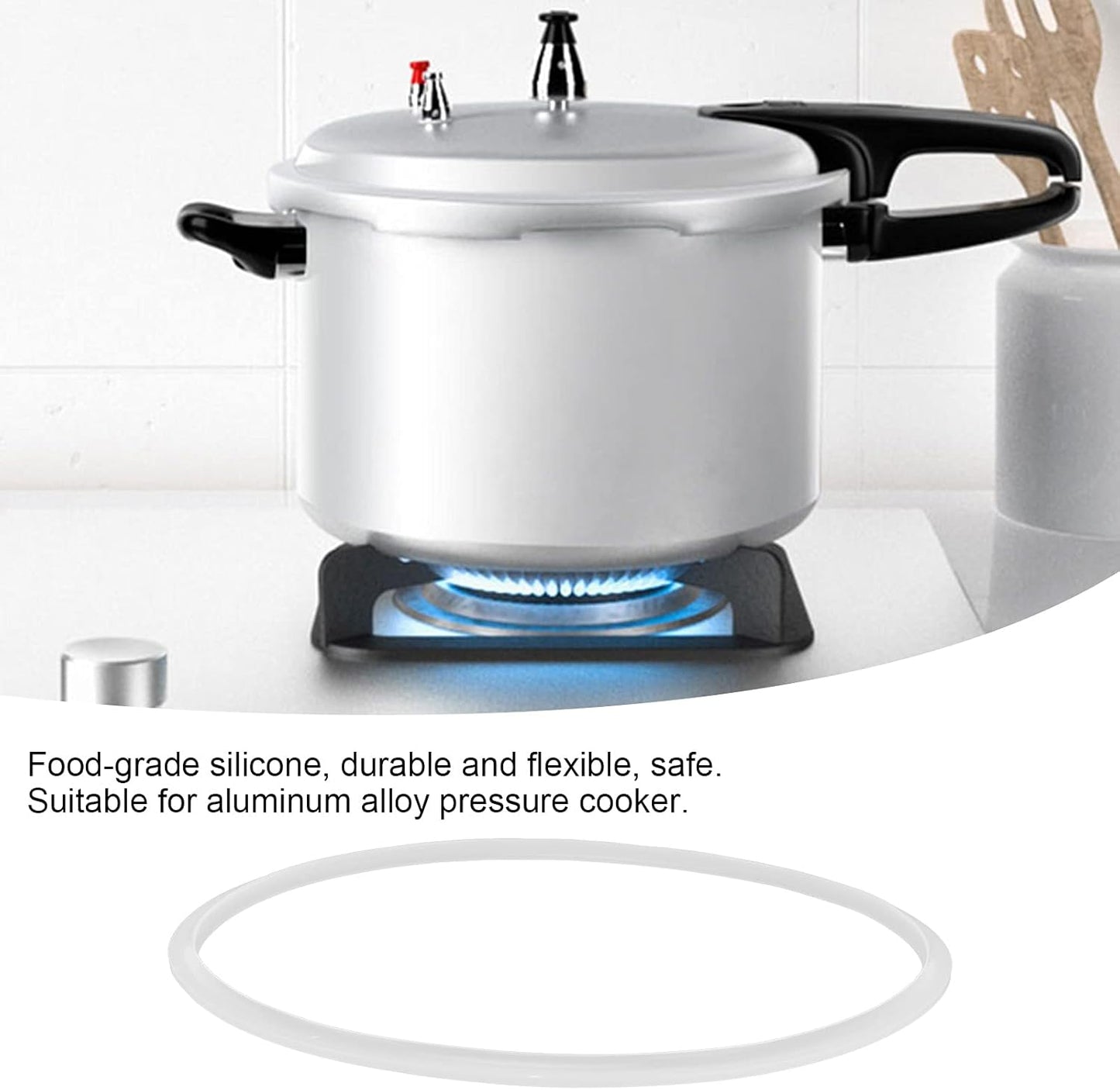 Silicone O-Ring Sealing, 5PCS Flexible Durable for Pressure Cooker Lid (18cm)