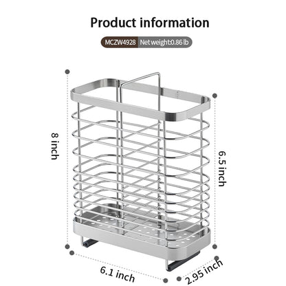 MAXCOOK Kitchen Utensil Drying Rack, 18/8 Stainless Steel Chopsticks Spoon Fork Knife Basket Flatware Storage Drainer, Cutlery Holder for Kitchen Counter