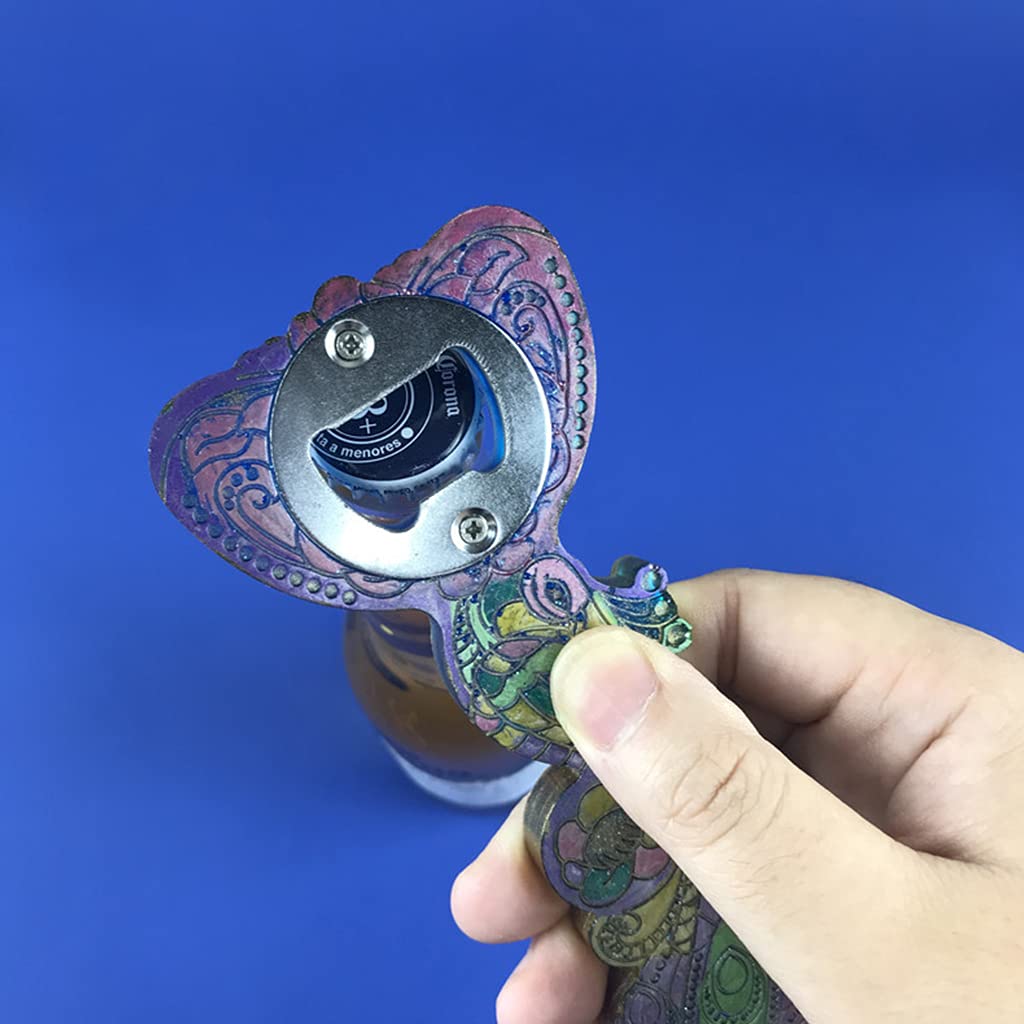 Epoxy Resin Mold Beer Opener Corkscrew Bottle Opener Silicone Mould Crafts Jewelry Keychain Making Tool Bottle Opener Epoxy Resin Mold (B)