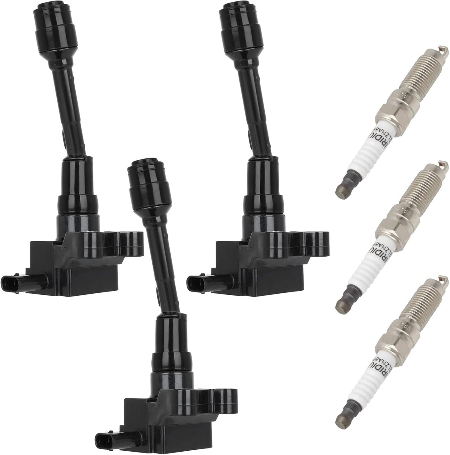 ECCPP 3 ignition coils with 3 iridium Spark Plugs,UF808,coils packs,for Smart Fortwo 2016-2017 0.9L‎224332428R,UF-808