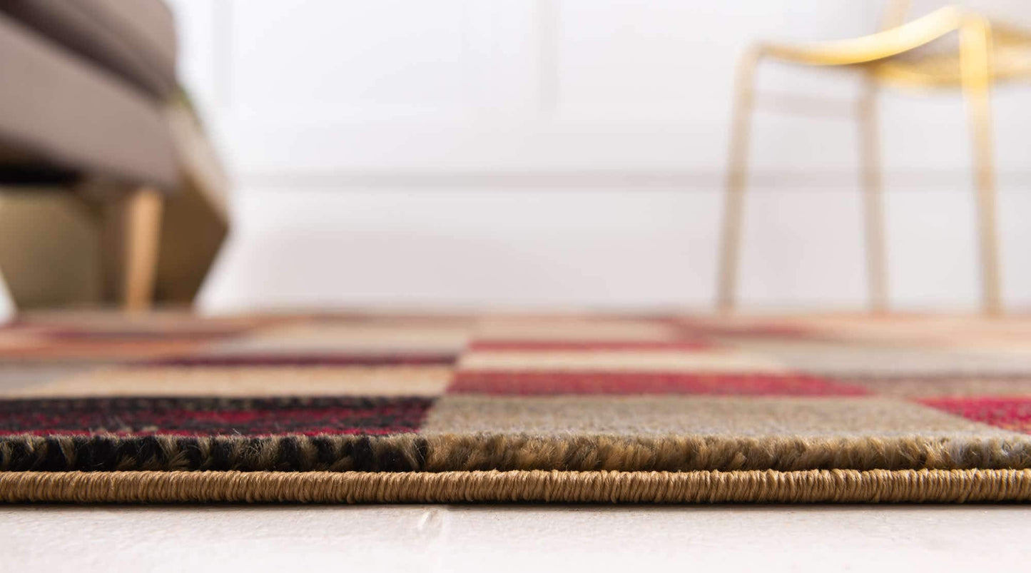 Unique Loom Barista Collection Area Rug - Gava (7' 10" x 10' Rectangle, Multi/ Brown)