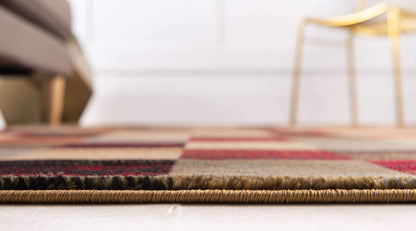 Unique Loom Barista Collection Area Rug - Gava (7' 10" x 10' Rectangle, Multi/ Brown)