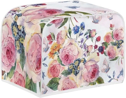 Pink Peony Toaster Cover, 2 Slice Washable & Waterproof Small Appliance Cover for Kitchen, Gift for Women