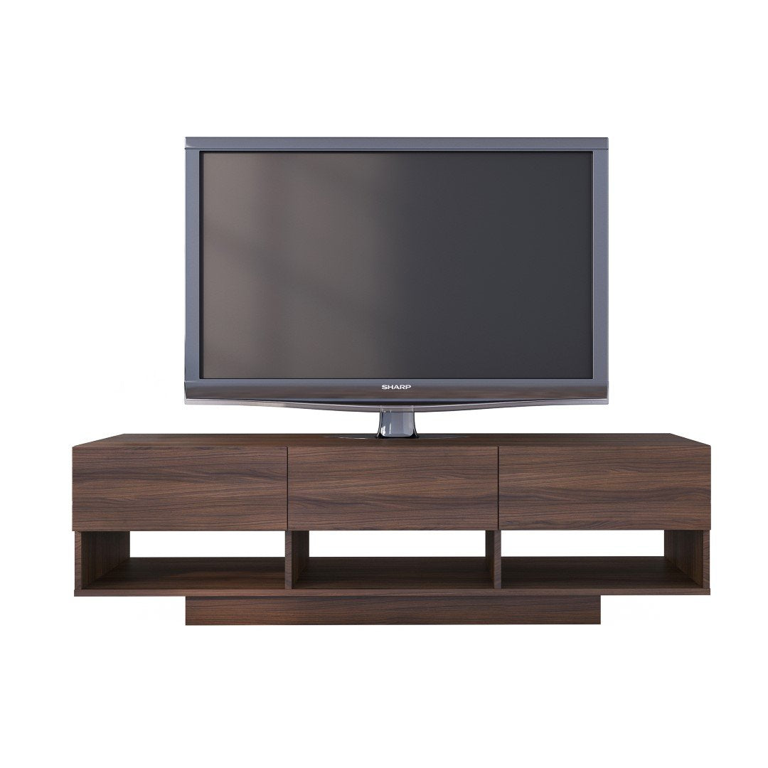 Nexera Rustik 3 Drawers TV Stand, 60", Walnut