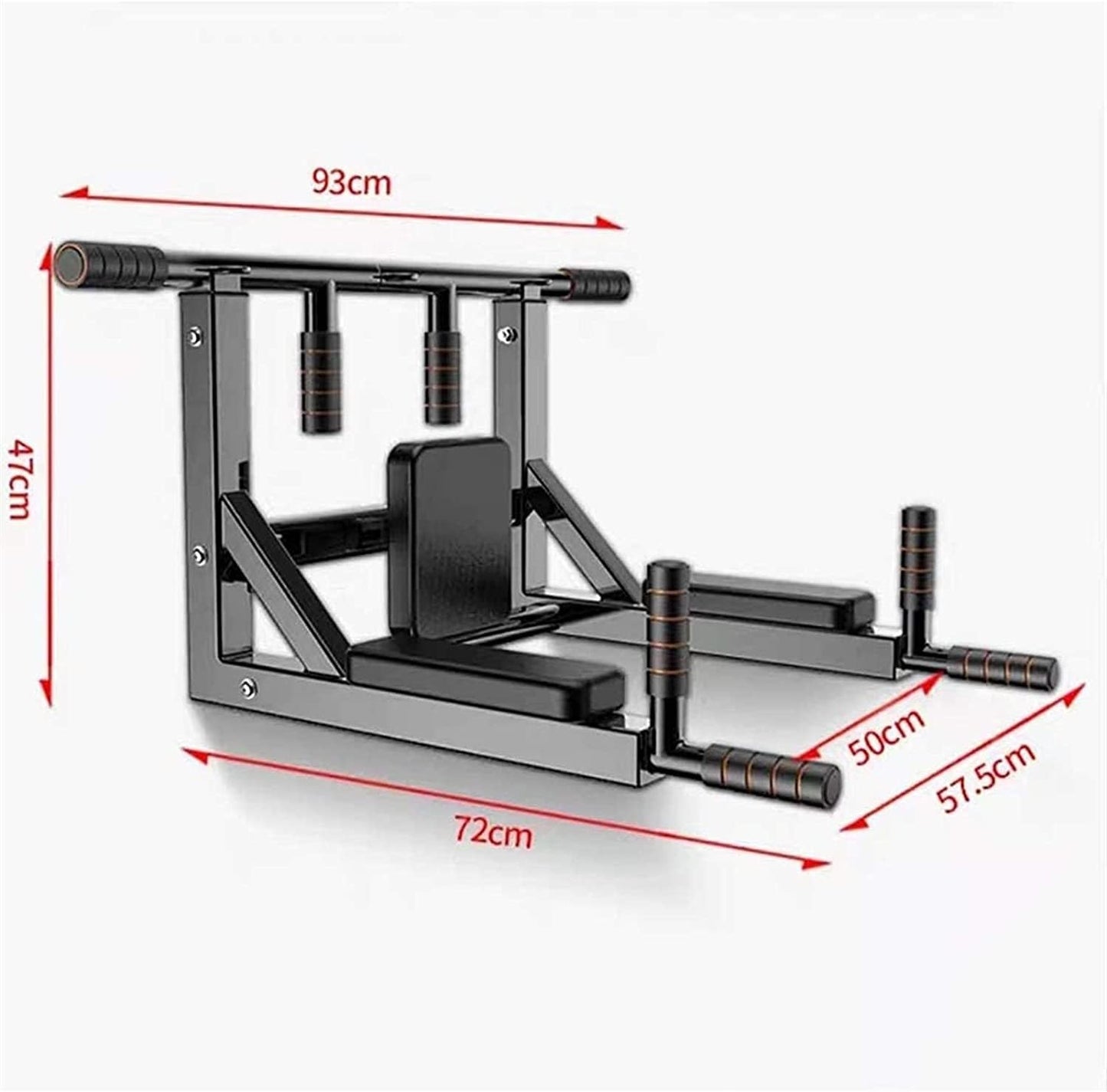 JDXQBLD Pull Up Bar, 2 in 1 Chin Up Bar with Multi-Grip, Multifunctional Dip Station, Fitness Training Equipment for Home Gym Workout, Max Load 500kg
