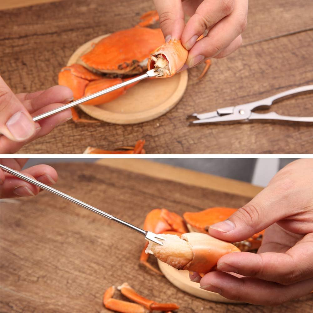 12 Pcs Crab Leg Crackers and Tools Set, Mother's Day Gifts with 2 Crackers, 4 Lobster Shellers, 6 Forks