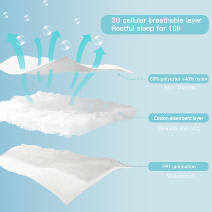BedTreat Waterproof Mattress Protector Full Size Bed Cooling Mattress Cover, Breathable Noiseless Washable Bed Pad
