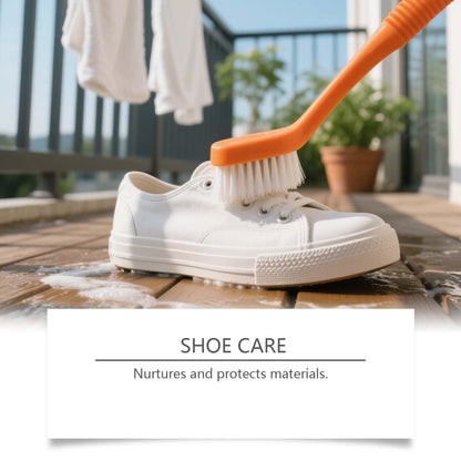 UUZO White Shoe Cleaner Cream, No-Wash Solid Cleaning Paste with Sponge, Multipurpose WhiteShoe Cleaner Paste, Removes Stains and Dirt, for Leather, Silicon, Car Interiors, 2 Pack