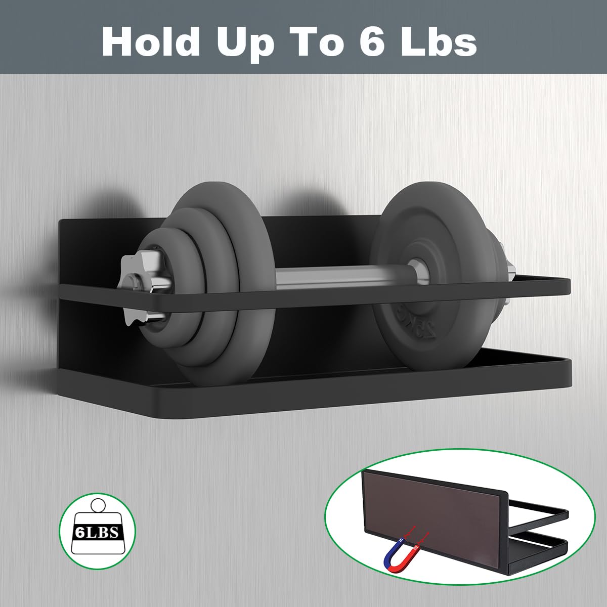 Hoopoton 2 Pack Magnetic Spice Rack, Easy to Install on The Side of Refrigerator/Space Saving Kitchen Organization Shelf Organizer for Cabinet