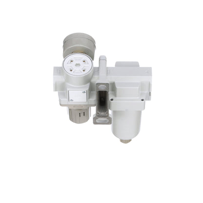 PneumaticPlus SAU420-N06G-MEP Compressed Air Filter Regulator Combo 3/4" NPT - Metal Bowl, Manual Drain, Bracket, Gauge
