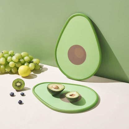 Chopping Board, Plastic Double-sided Avocado Shape Cutting Board, Food Safe PP Material for Kitchen