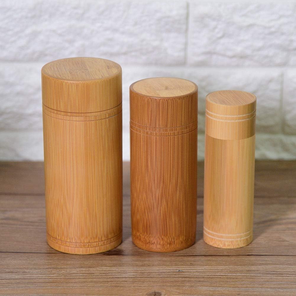 Mumusuki Tea Jar, Portable Sealed Tube Tea Storage Box for Farmhouse Kitchen Counter (M)