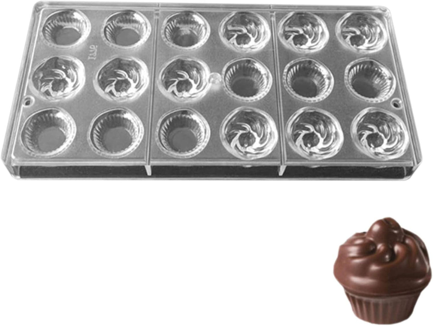 Polycarbonate Chocolate Mold, DIY Candy Mould Clear Hard Plastic Bakeware Pastry Tools